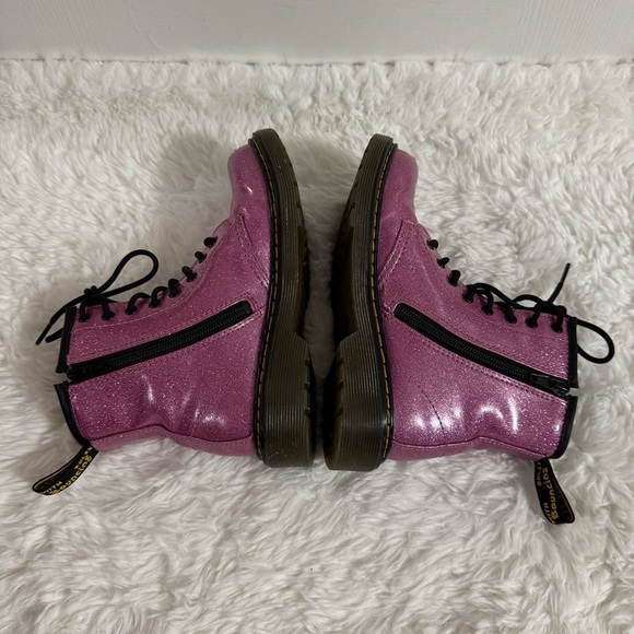 Dr. Martens Pink Patent Leather Combat Boots Size 2 - Picture 14 of 16